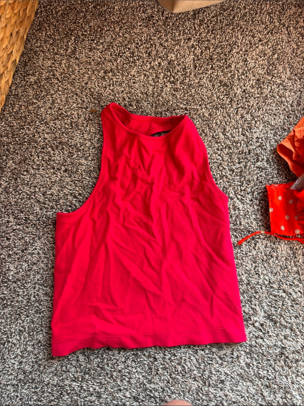 Intimately by Free People High-Neck Sleeveless Tank Top - Bright Red